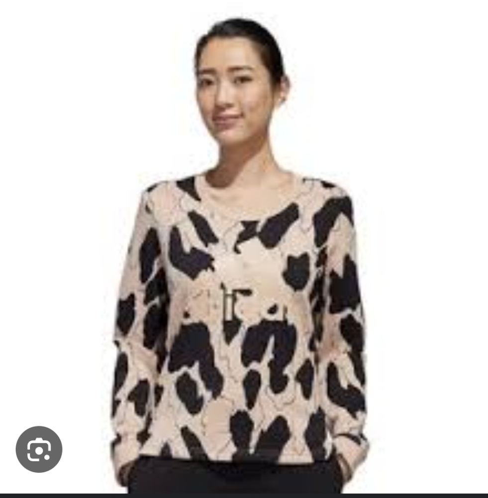 Adidas x Zoe Saldana U-4-U Crewneck Sweatshirt Animal Print Small